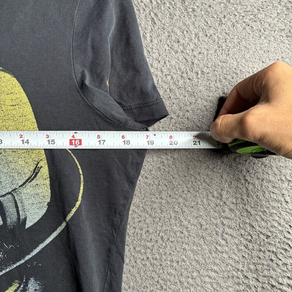 Y2K Cat Graphic T-Shirt Black Fedora Hat Yellow Eyes Crewneck Womens Large - Picture 10 of 14